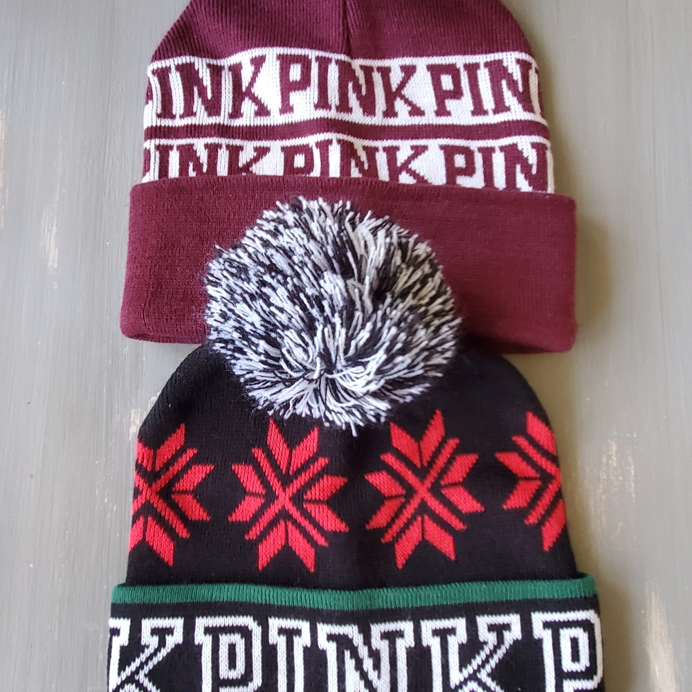 PINK Victoria's Secret Knit Beanie Set